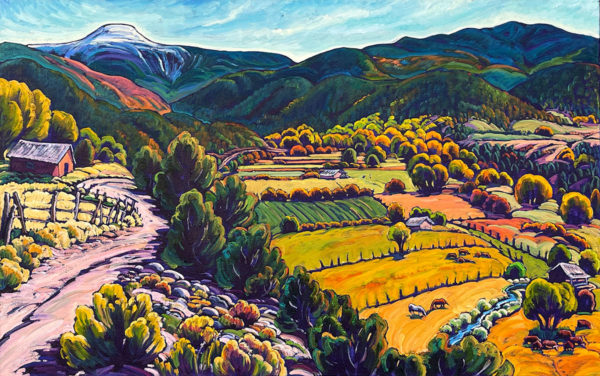 Penasco Valley Fields With Jicarita Mountain