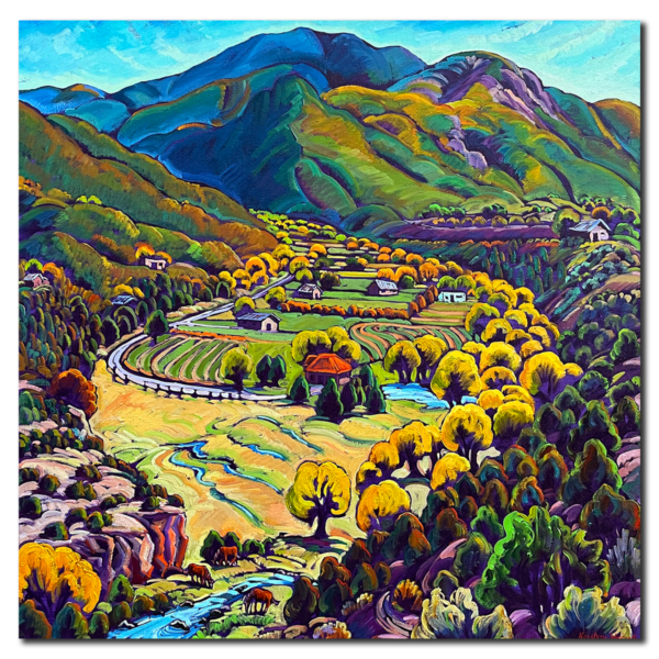Mountain Valley in Autumn