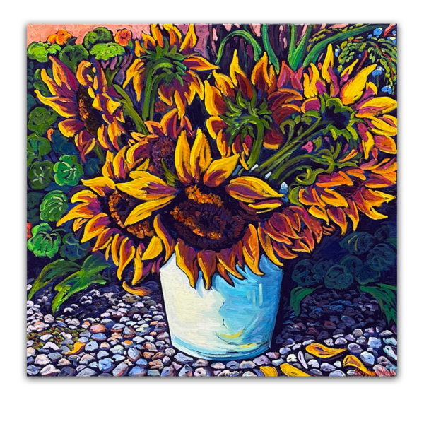 The Market Sunflower Bucket 24x24