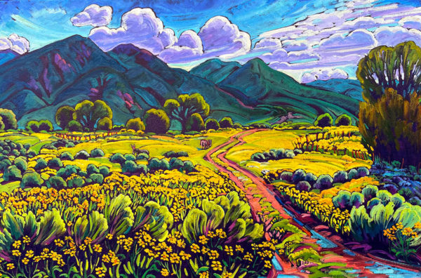 Yellow Flower Fields of Taos 24x36