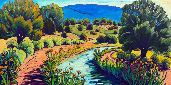 Summer, Bend in Acequia 24x48