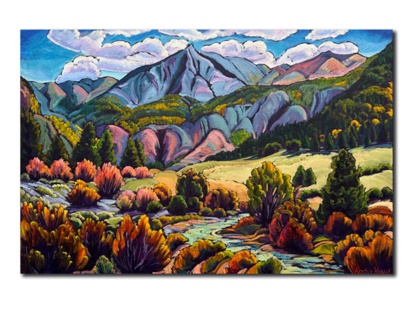 Colorado Blue Gray Mountains 24x36