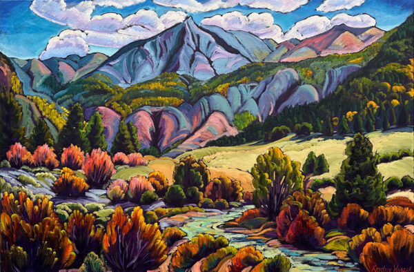 Colorado Blue Gray Mountains 24x36