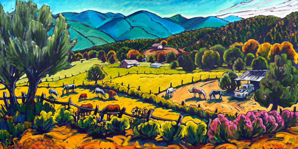 Hondo Valley With Herd 24x48