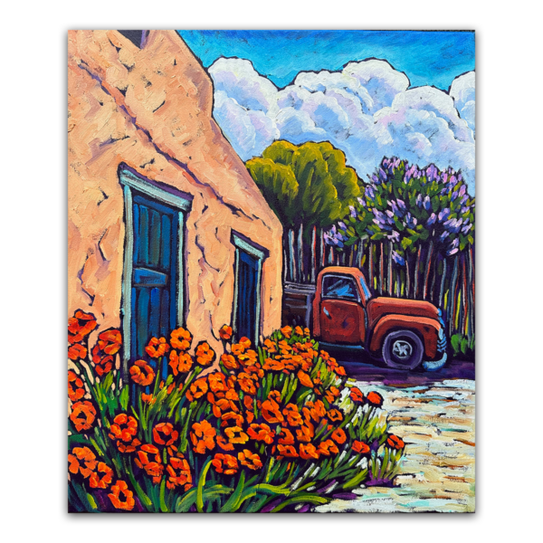 Poppies and Old Chevy 20x24