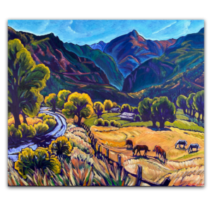 Ouray Mountains and Old Ranch Fields 30x36