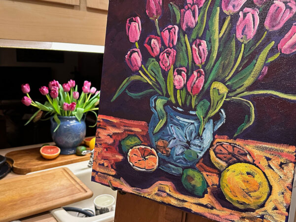 Tulip on Easel