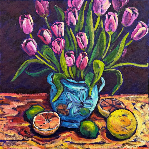 Pink Tulips 16x16