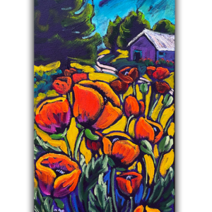 Wild Mountain Poppies 9x24