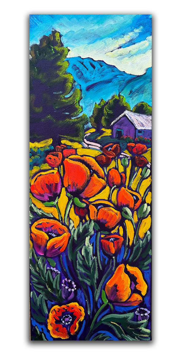 Wild Mountain Poppies 9x24