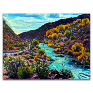 La Cienega Along the Rio Grande, Cottonwoods Blazing