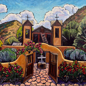 Chimayo With Summer Roses 14x18