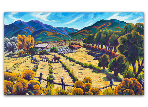 Taos Mountains and Fields 36x60