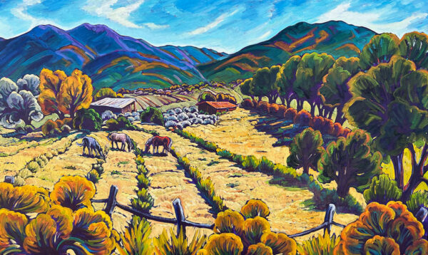 Taos Mountains and Fields 36x60