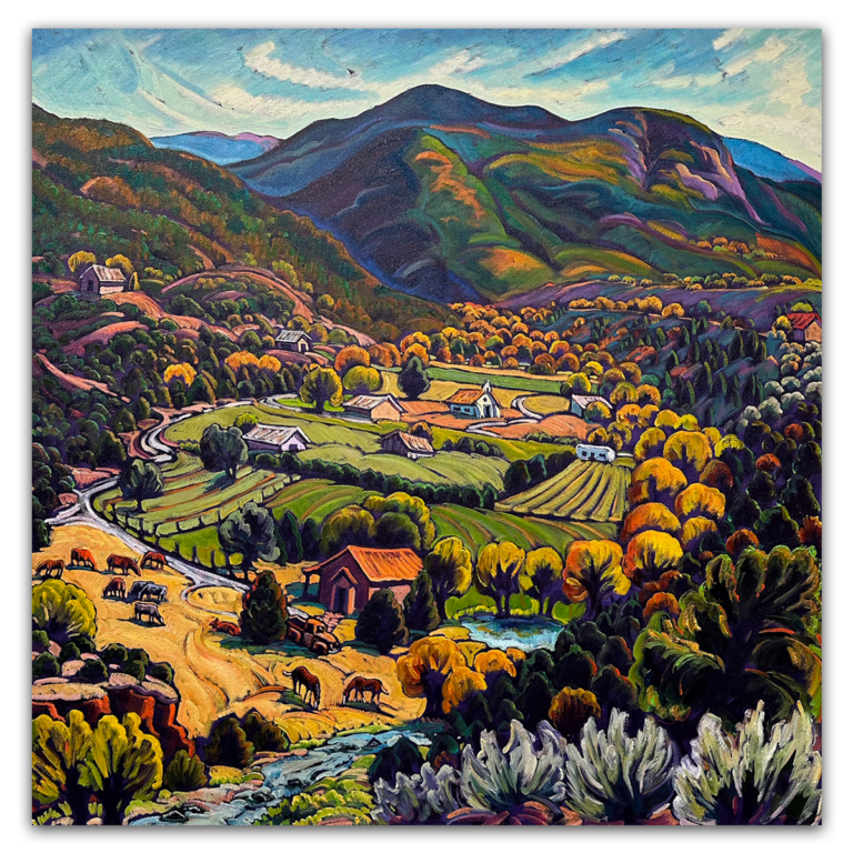 Autumn in Valdez Valley, NM 40 x 40 - Krysteen Waszak Art