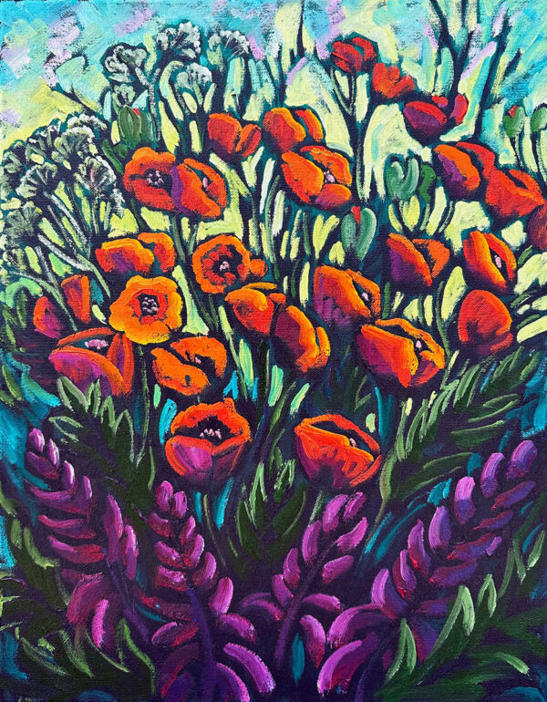 Poppy Garden 14x18