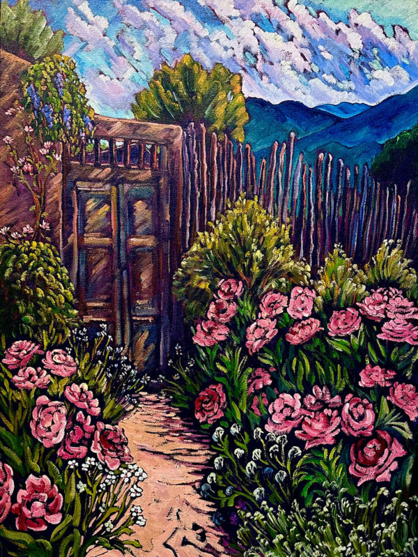 Welcome Gate To The Peony Garden 30x40