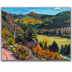 Santa Barbara High Mountain Meadow With The Jicarita Peak 22x29