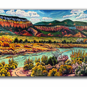 Rio Chama River Valley With Red Rock Cliffs 40x60 SOLD to State of NM
