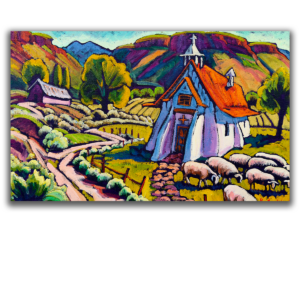 Lost Flock in the Chapel Yard 17 x 21