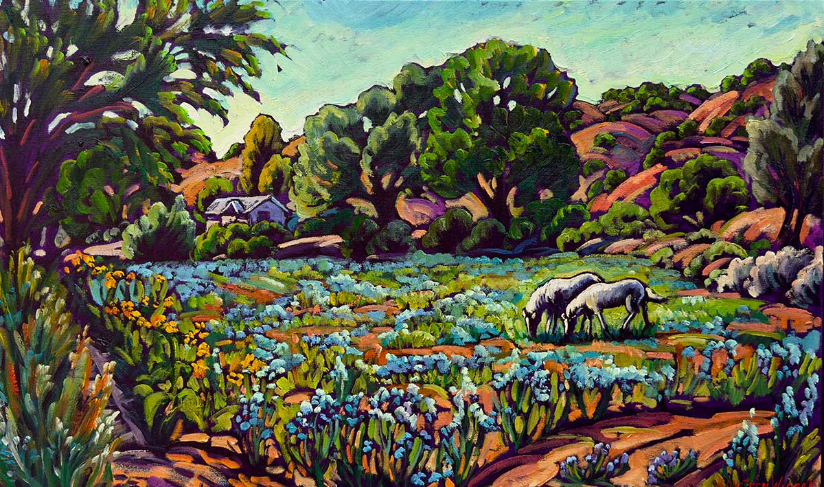 Blue Chicory Fields 15x30